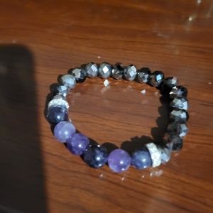 Bracelet, purple stones, Avon